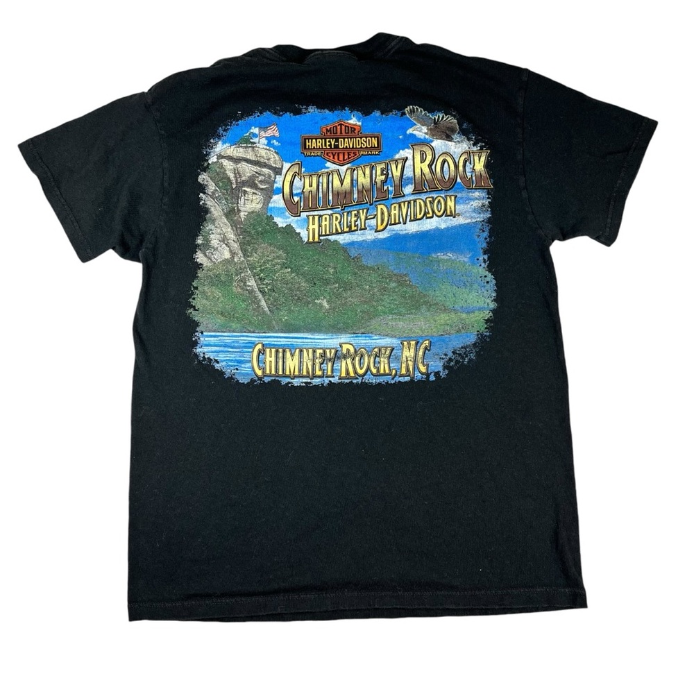 Harley Davidson Motorcycles Logo Chimney Rock North Carolina Medium T Shirt 2017